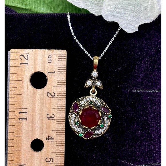 925 Sterling Silver Turkish Vintage Jewelry Set  for Women,NEW,Antique,Handmade - Picture 2 of 8